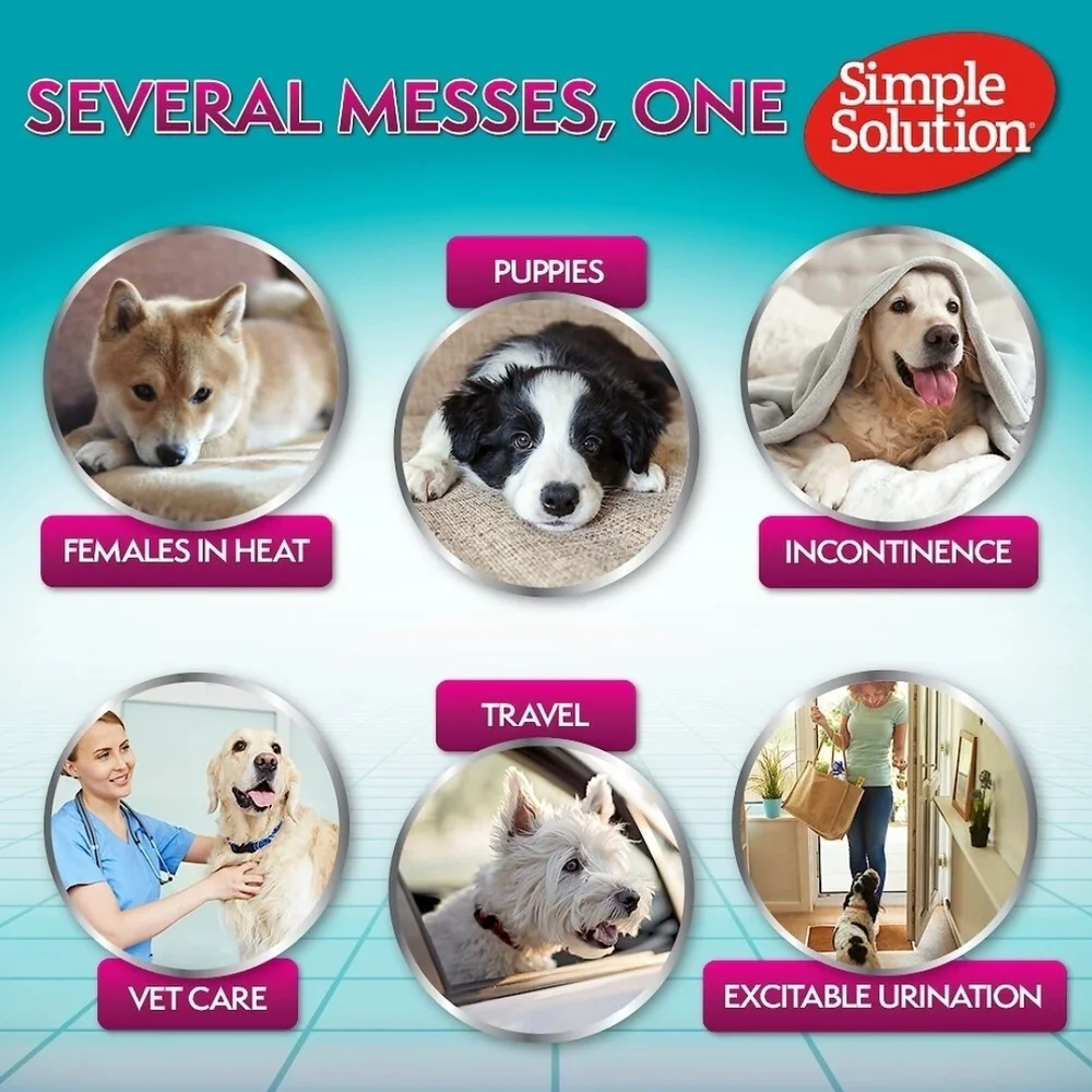 Simple Solution NIP 30 Count Disposable Female Dog Diapers Sz Large/XL (18-27in)
